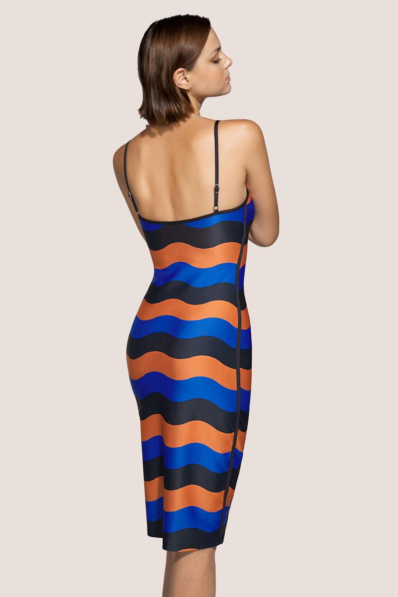 Andres Sarda Swimwear DENIS swimwear stretch dress in blue