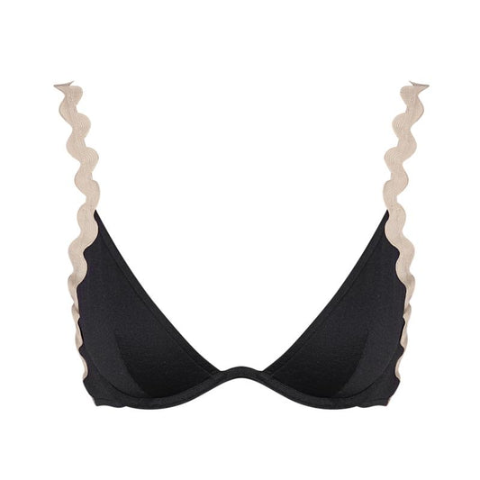 Andres Sarda Swimwear DREW full cup bikini top in navy blue