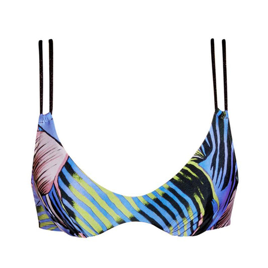 Andres Sarda Swimwear MAHONY full cup bikini top in blue