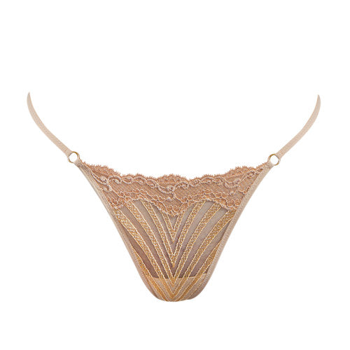 Andres Sarda OXMAN thong in light tan