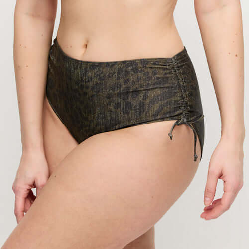 Primadonna Swim Ratjada Bikini Full Briefs Ropes in stylish animal print with adjustable waist ropes.