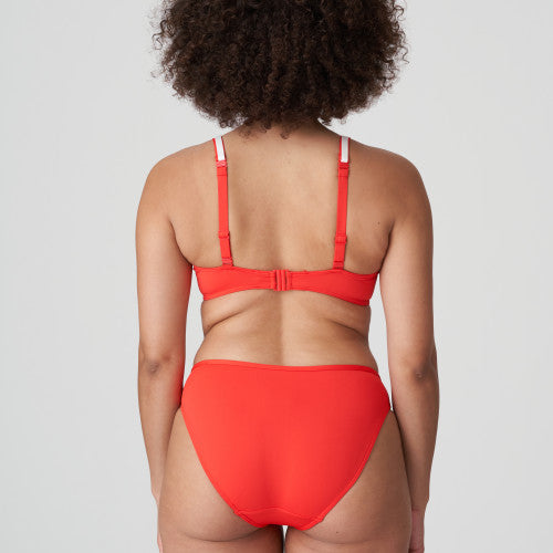 PrimaDonna Swim ISTRES plunge bikini top tulip seam in Pomme d amour