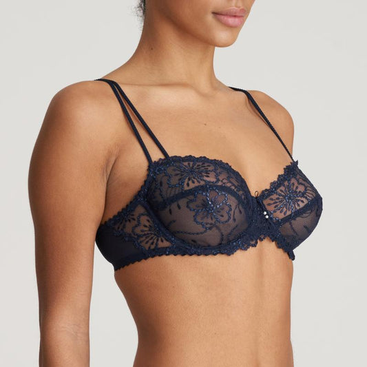 Marie Jo JANE balcony bra horizontal seam in velvet blue