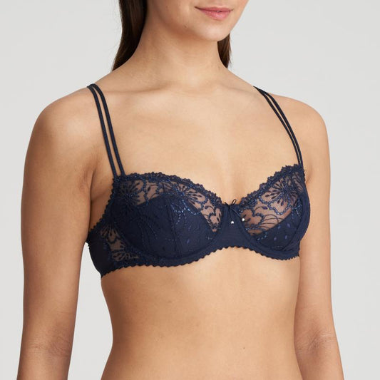 Marie Jo JANE half padded balcony bra in velvet blue 36D
