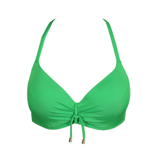 MADURAI Exotic Green padded plunge bikini top