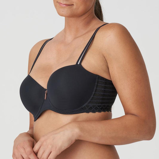 PrimaDonna Twist EAST END padded balcony bra in charcoal