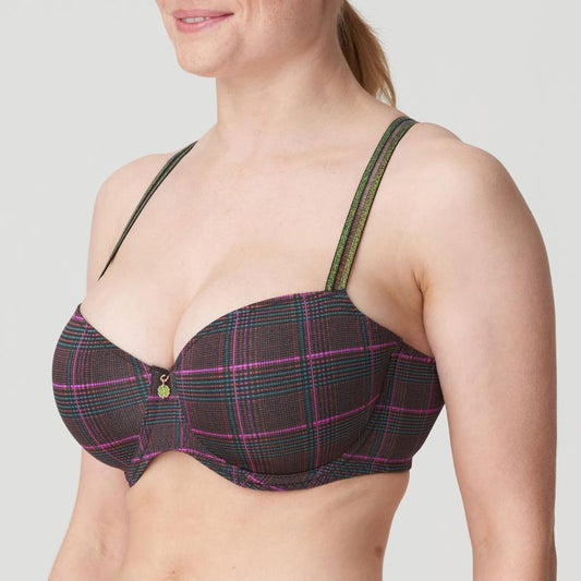 PrimaDonna Twist PRINCES BAY padded balcony bra in Italian Check