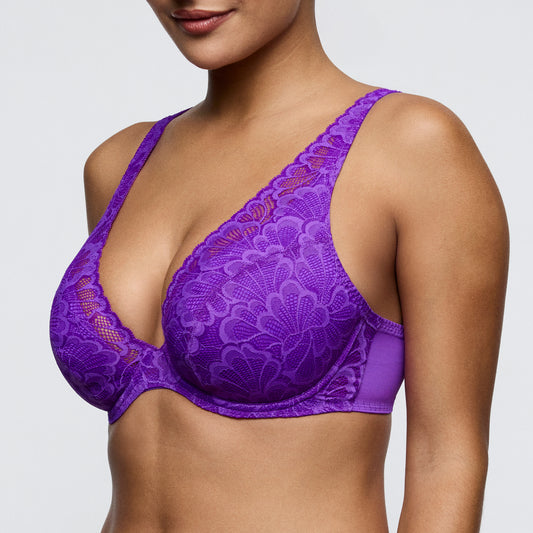 Primadonna Twist MOCUTO half padded plunge bra in Italian Acai