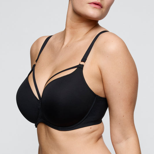 Primadonna Twist SHEARY padded heartshape bra in black