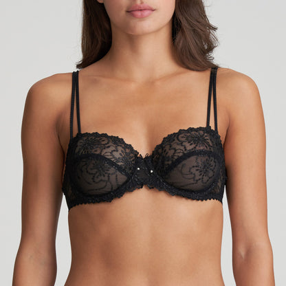Marie Jo Jane Balcony Horizontal Seam Bra in Black