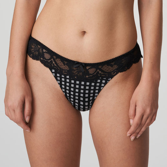 Primadonna Madison Thong in Crystal Black