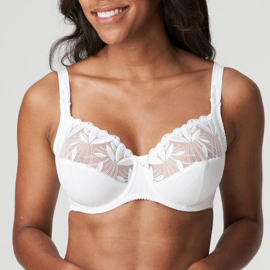 Primadonna Orlando full Cup Wire Bra in Crisp White up to H Cup-UK 40F / EU 90F / US 40F