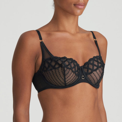 Marie Jo Jhana Balcomy Bra Vertical Seam in Black