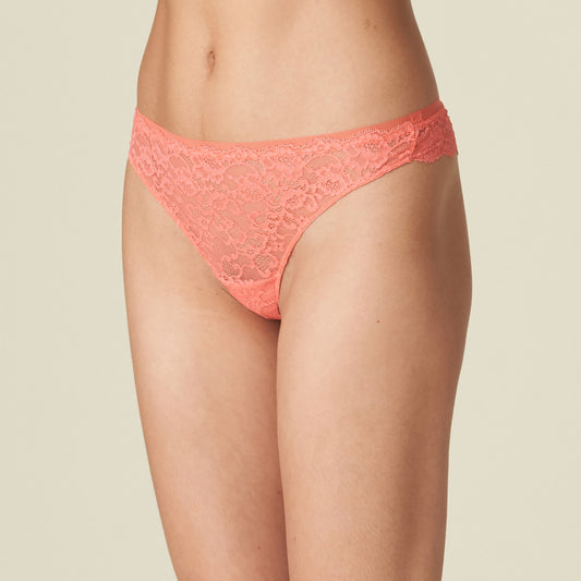 Marie Jo Colour Studio Lace Thong in Precious Peach
