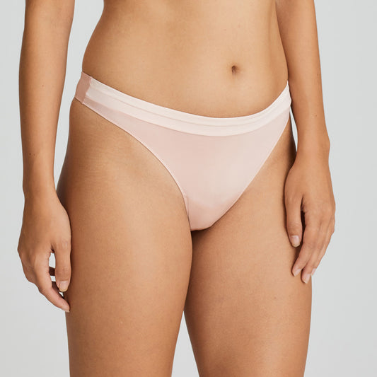 Primadonna Twist Glow Thong in Powder Rose