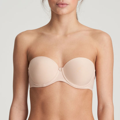 Marie Jo Tom Padded Bra Strapless in Caffe Latte