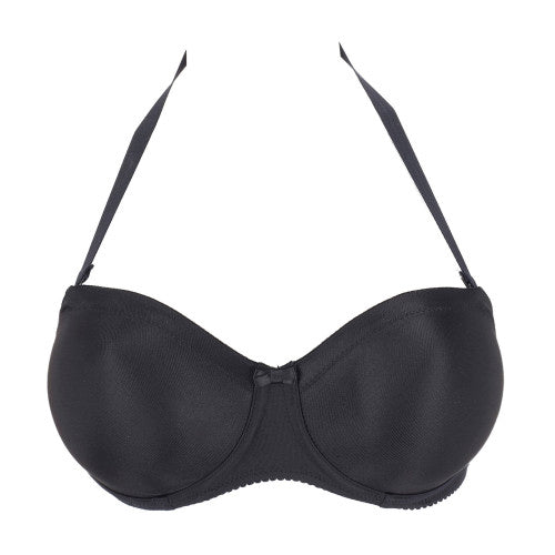 Primadonna Satin Strapless Non padded bra in black