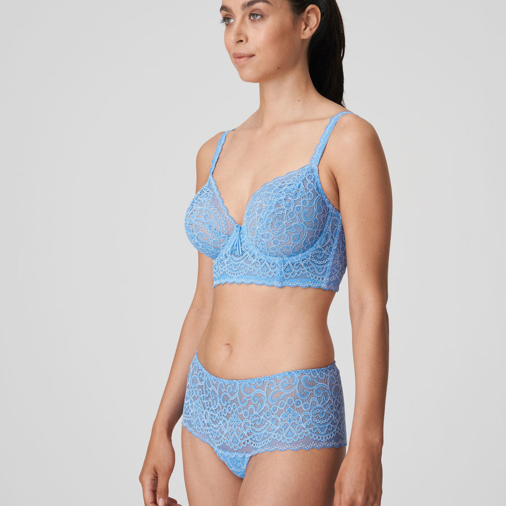 Primadonna Twist I Do Deep Plunge Balcony Longline Santorini Blue