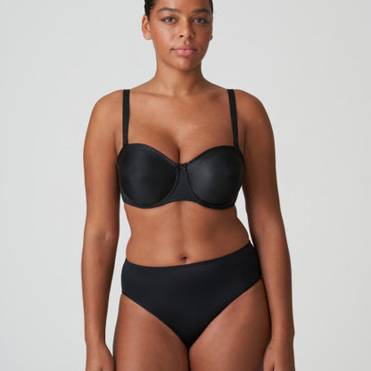 Primadonna Satin Strapless Non padded bra in black