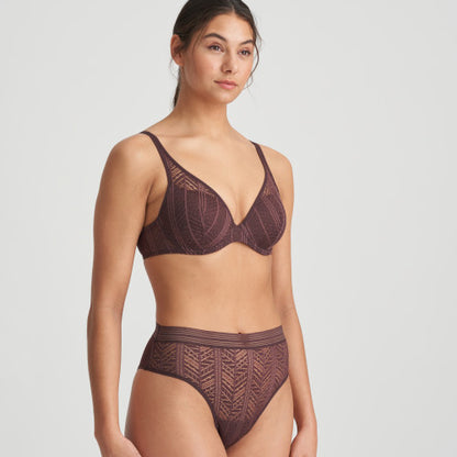 Marie Jo L'aventure Richard full briefs in Aubergine