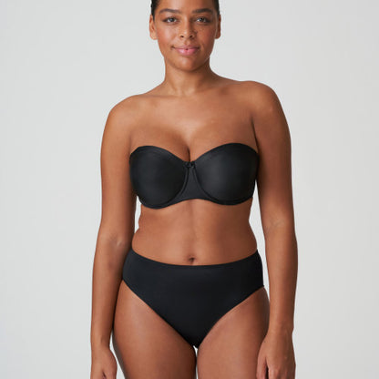 Primadonna Satin Strapless Non padded bra in black