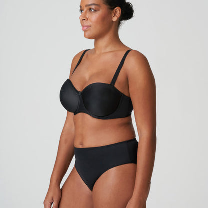 Primadonna Satin Strapless Non padded bra in black