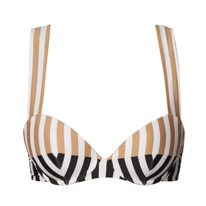 Andres Sarda Swimwear PERRIAND padded plunge bikini top in sand