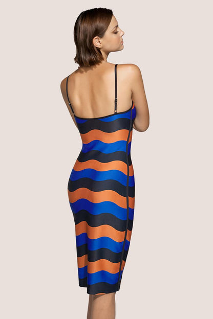 Andres Sarda Swimwear DENIS swimwear stretch dress in blue