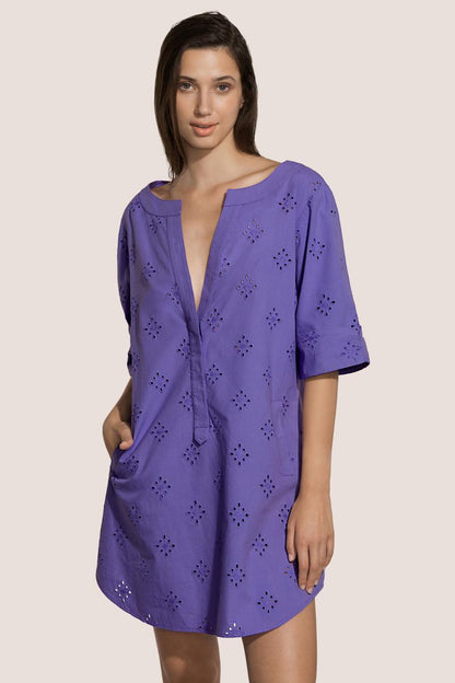 Andres Sarda Swimwear DREW swimwear kaftan in Lavender