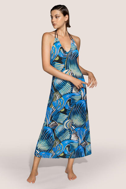 Andres Sarda Swimwear MAHONY swimwear dress long in blue