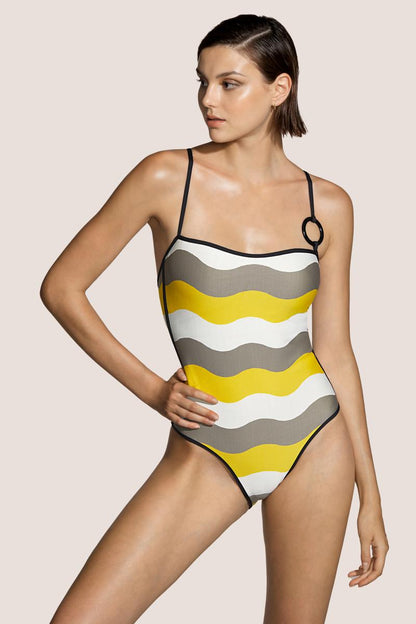 Andres Sarda Swimwear DENIS Swimsuit boat neck padded in sun