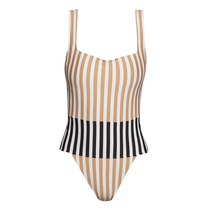 Andres Sarda Swimwear PERRIAND Swimsuit boat neck padded in sand