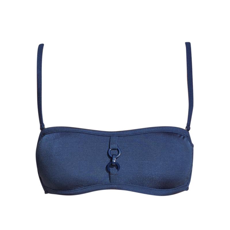 Andres Sarda Swimwear GRAY strapless bikini top wireless in ocean
