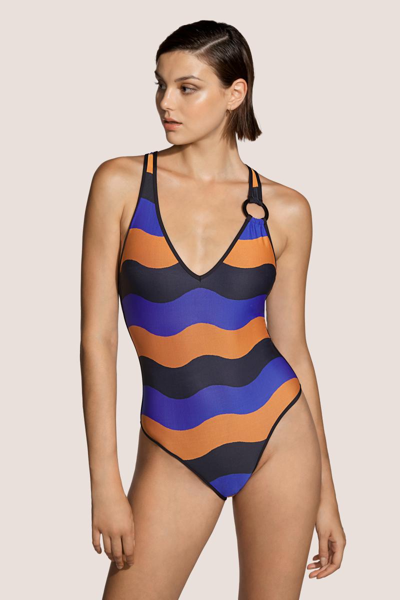 Andres Sarda Swimwear DENIS swimsuit control in blue
