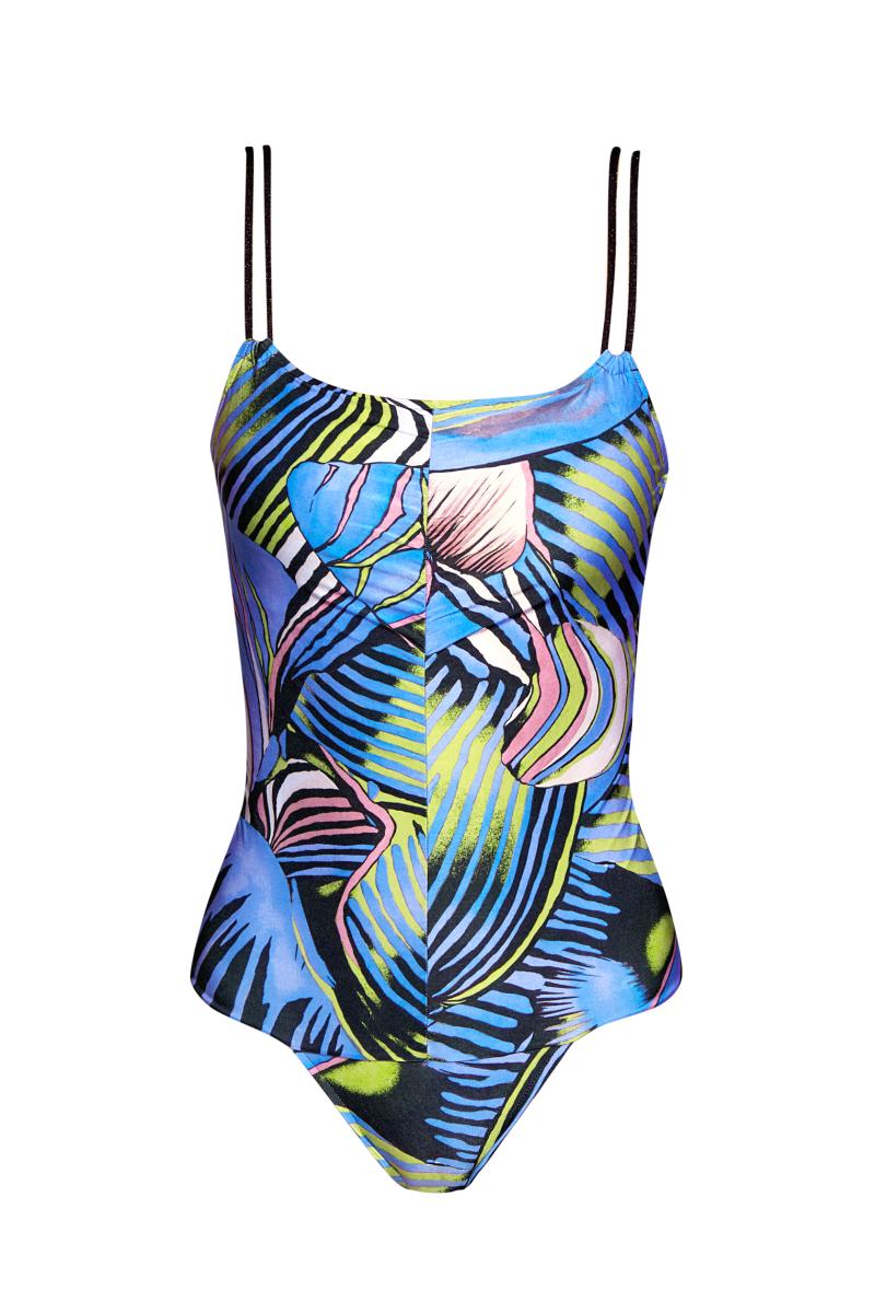 Andres Sarda Swimwear MAHONY Swimsuit boat neck remov. pads in blue