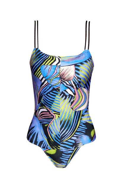 Andres Sarda Swimwear MAHONY Swimsuit boat neck remov. pads in blue