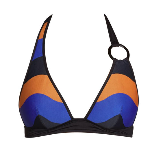 Andres Sarda Swimwear DENIS padded triangle bikini top in blue