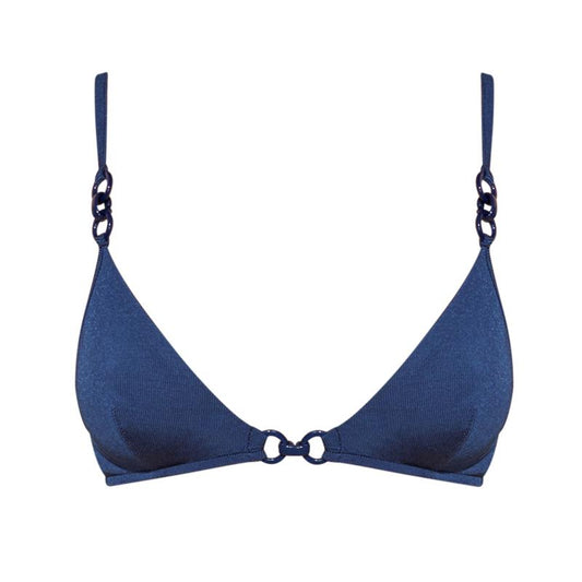 Andres Sarda Swimwear GRAY triangle bikini top in ocean