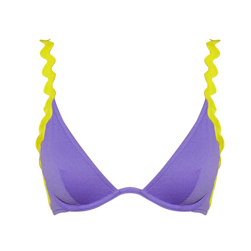 Andres Sarda Swimwear DREW full cup bikini top in Lavender