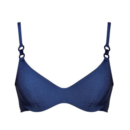 Andres Sarda Swimwear GRAY full cup bikini top in ocean