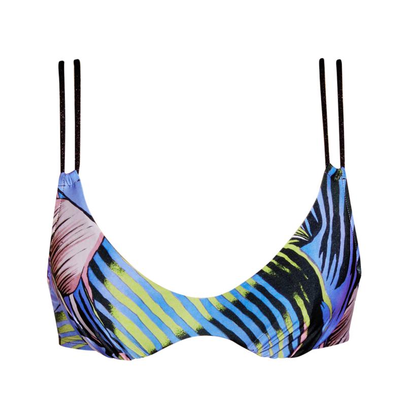 Andres Sarda Swimwear MAHONY full cup bikini top in blue