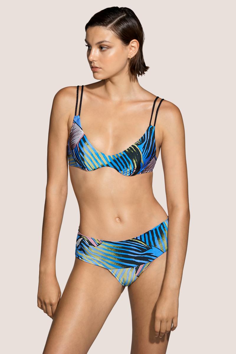 Andres Sarda Swimwear MAHONY full cup bikini top in blue