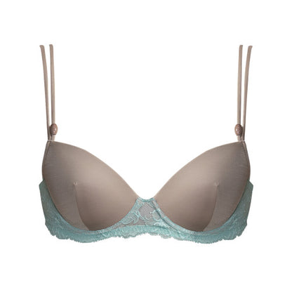Andres Sarda LONG padded plunge bra in sahara
