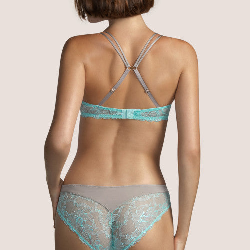 Andres Sarda LONG padded plunge bra in sahara