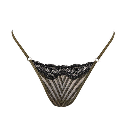 Andres Sarda OXMAN thong in olive green