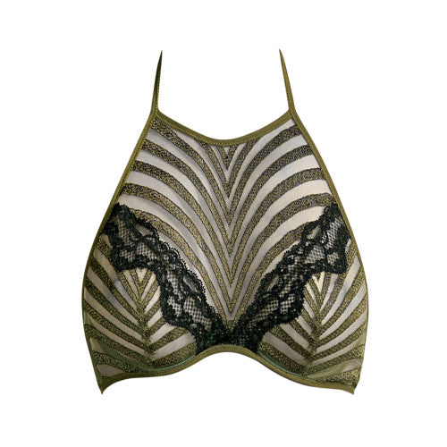 Andres Sarda OXMAN image bra in olive green