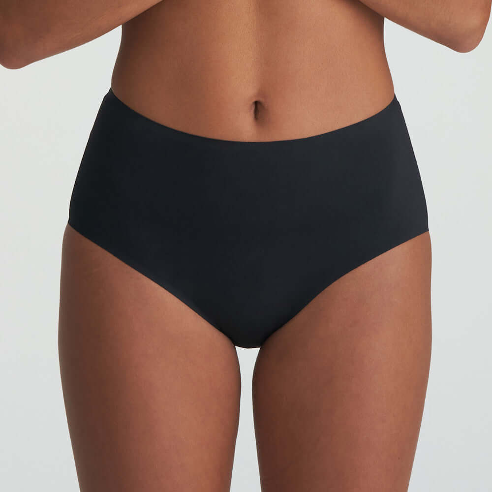 Marie Jo Soft Studio Full Briefs in Black, high-waist design for comfort and a cool retro silhouette