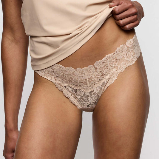 Marie Jo Soft Studio Thong in Caffe Latte featuring exquisite softness and comfort, perfect for a streamlined look.