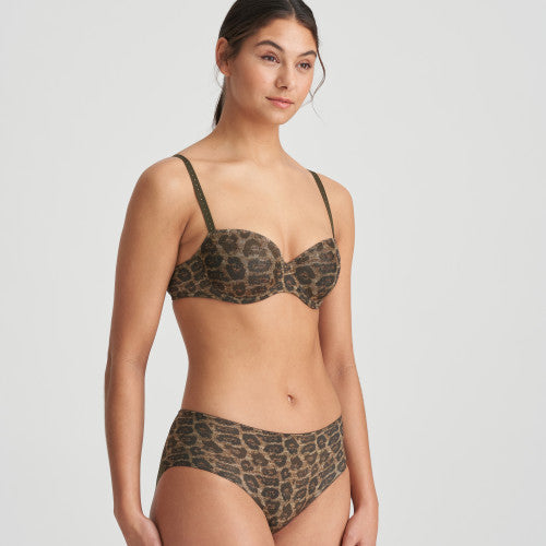 Marie Jo L'Aventure HUGH padded balcony bra in olive green