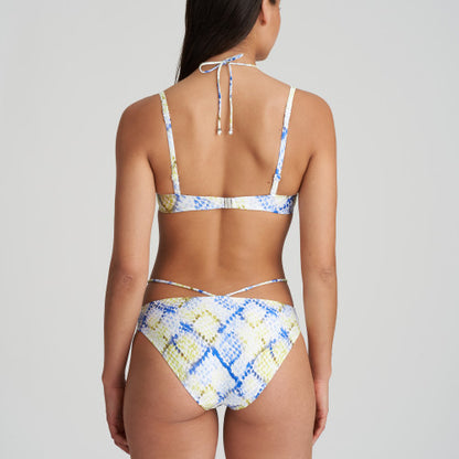 Marie Jo Swim LUNDEY padded plunge bikini top in Lime Snake